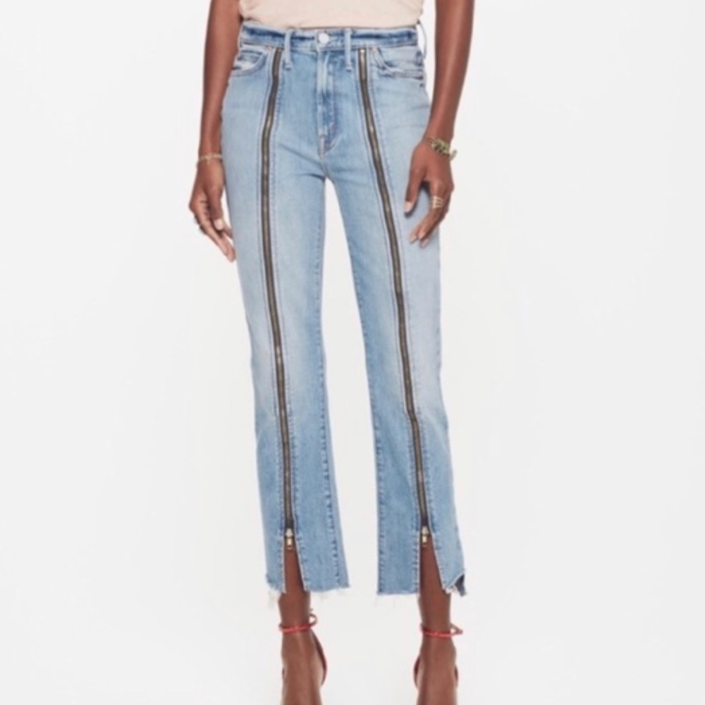 Mother denim rascal zipper jeans